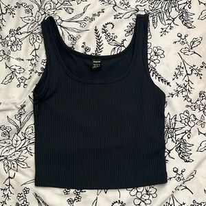 navy blue crop top
